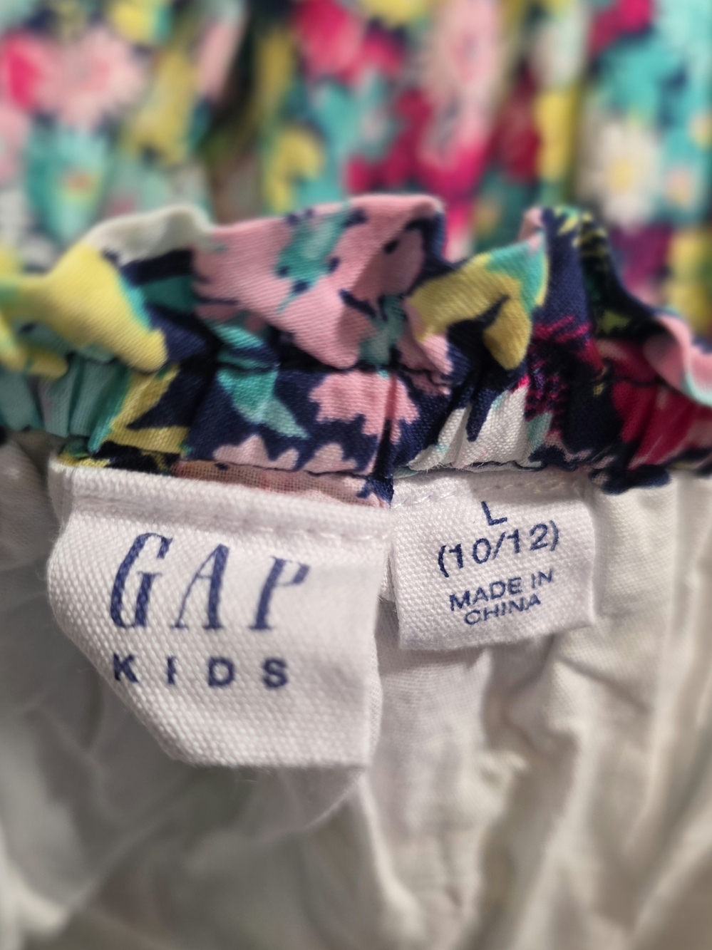 GAP Kids Floral Dress - Blue Pink Yellow